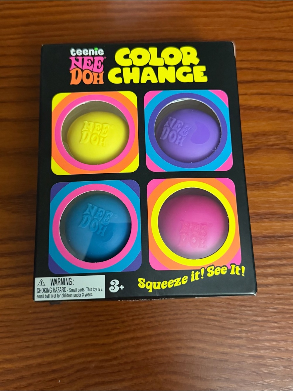 NeeDoh Teenie Color Change 4 pack Pink Authentic Squishy Fidget Toy
